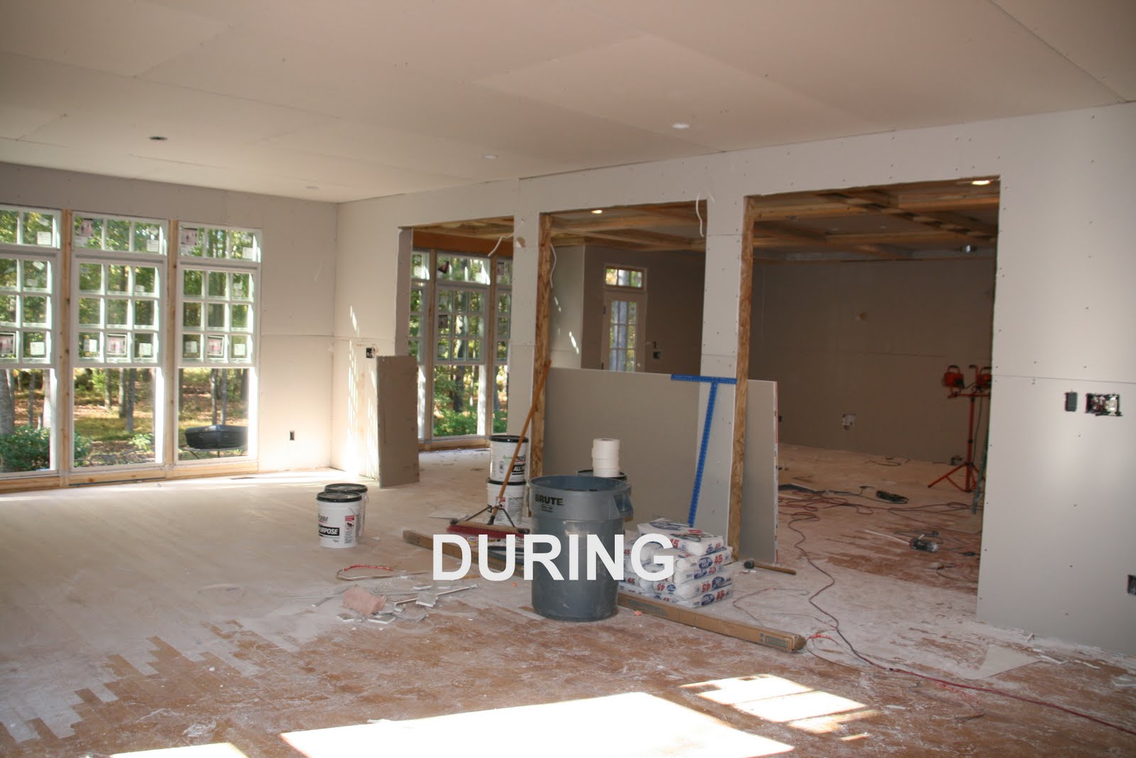 During Whole House Remodel - Family Room - Kitchen