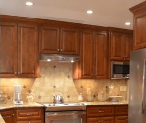 Recessed Lighting Tall Cabinets Kitchen Remodel
