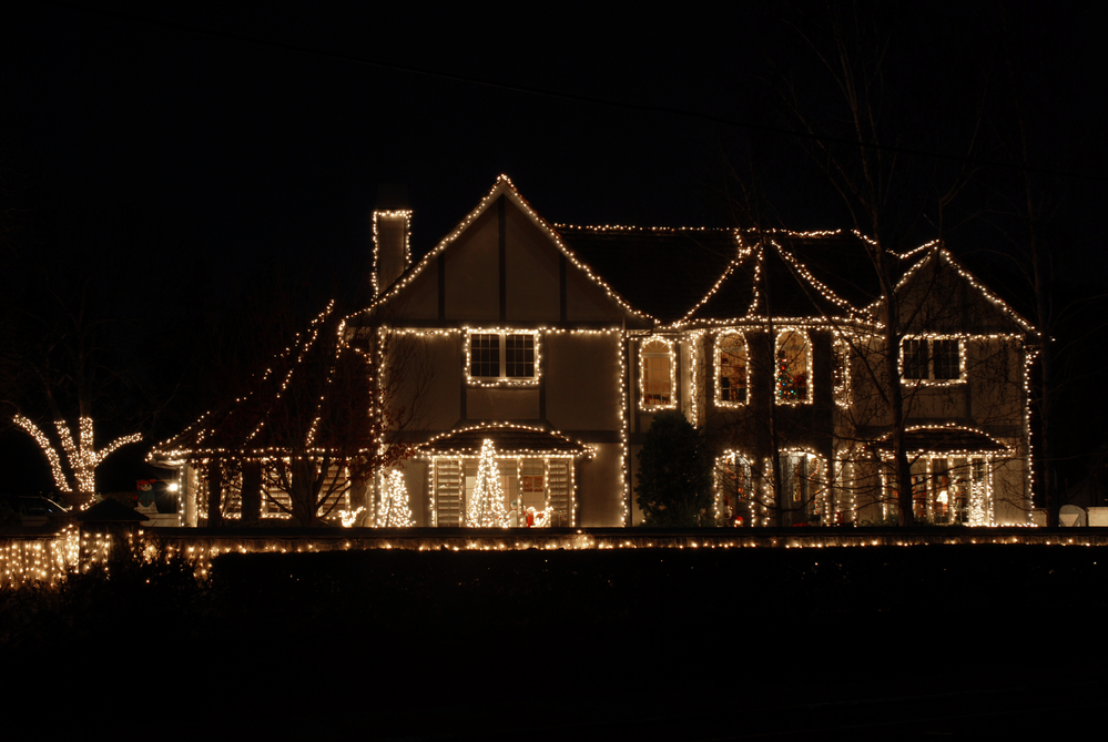 House Lit for the holidays