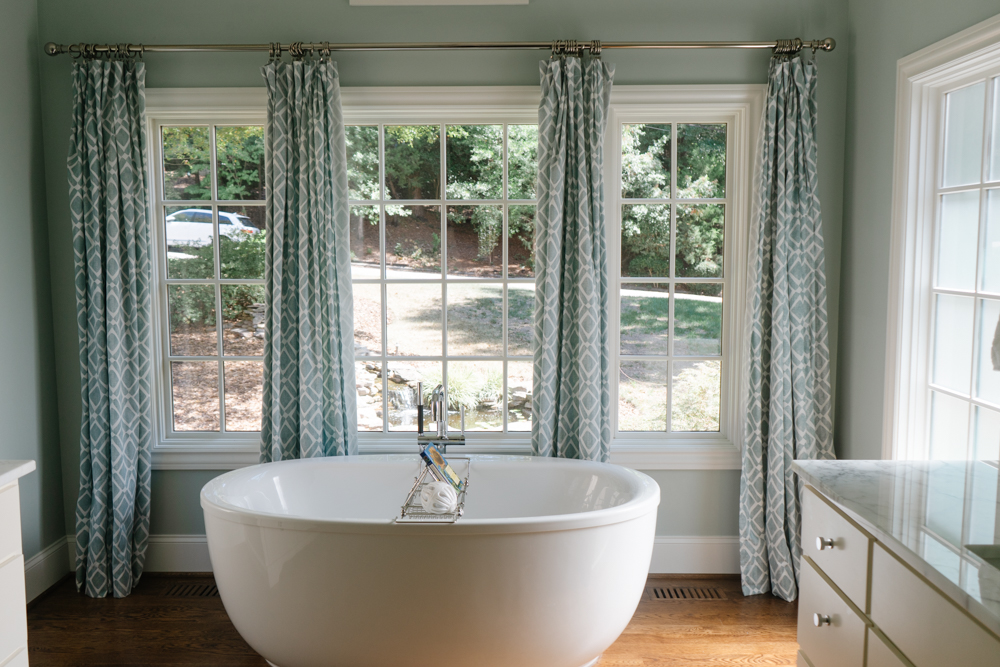 Modern master bathroom remodel by TrendMark Inc, a remodeling contractor Raleigh, NC